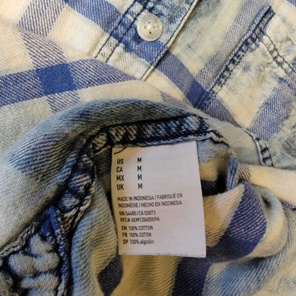 Upcycled Pink Floyd Band Tee Plaid Shirt, size medium - Picture 5 of 7